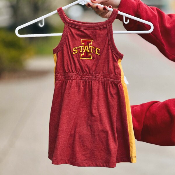 Colosseum Toddler Girl's I-State Cardinal and Gold Dress